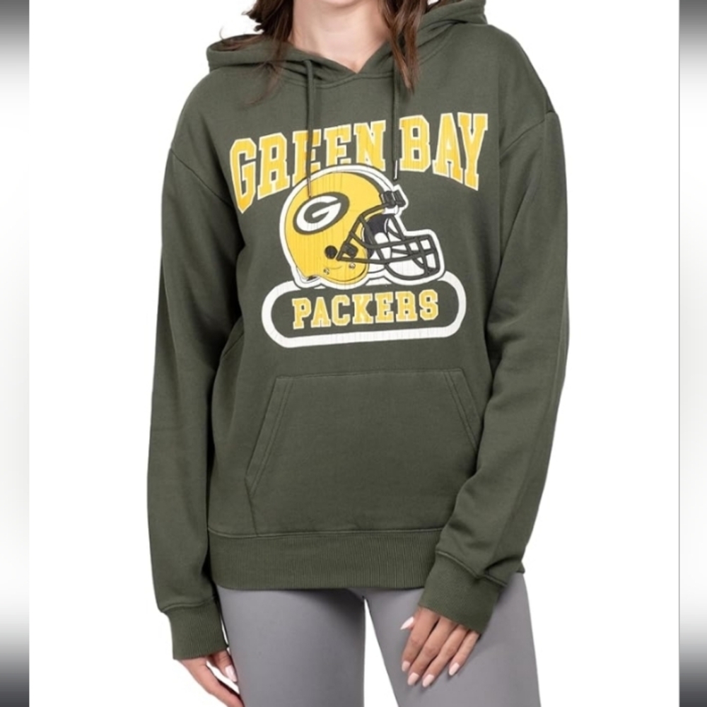 Green Bay Packers NFL Official Women's Hoodie Pullover Sweatshirt Medium